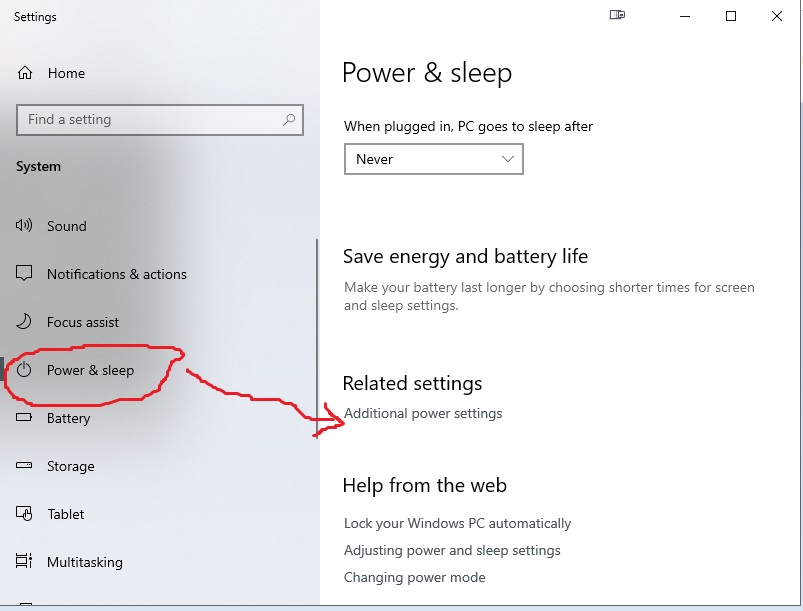 change power and sleep settings in windows